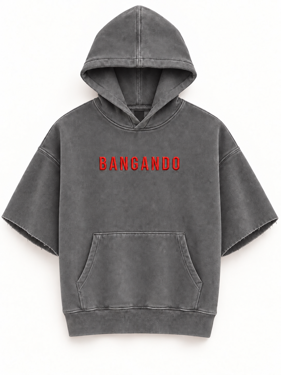 Bangando Hoodie Poncho Raw Edge