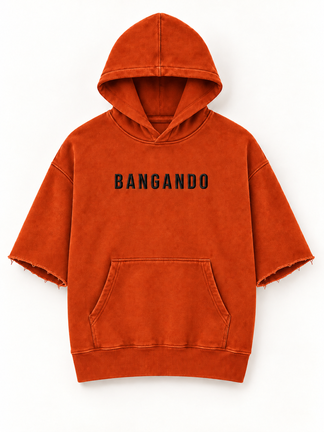 Bangando Hoodie Poncho Raw Edge
