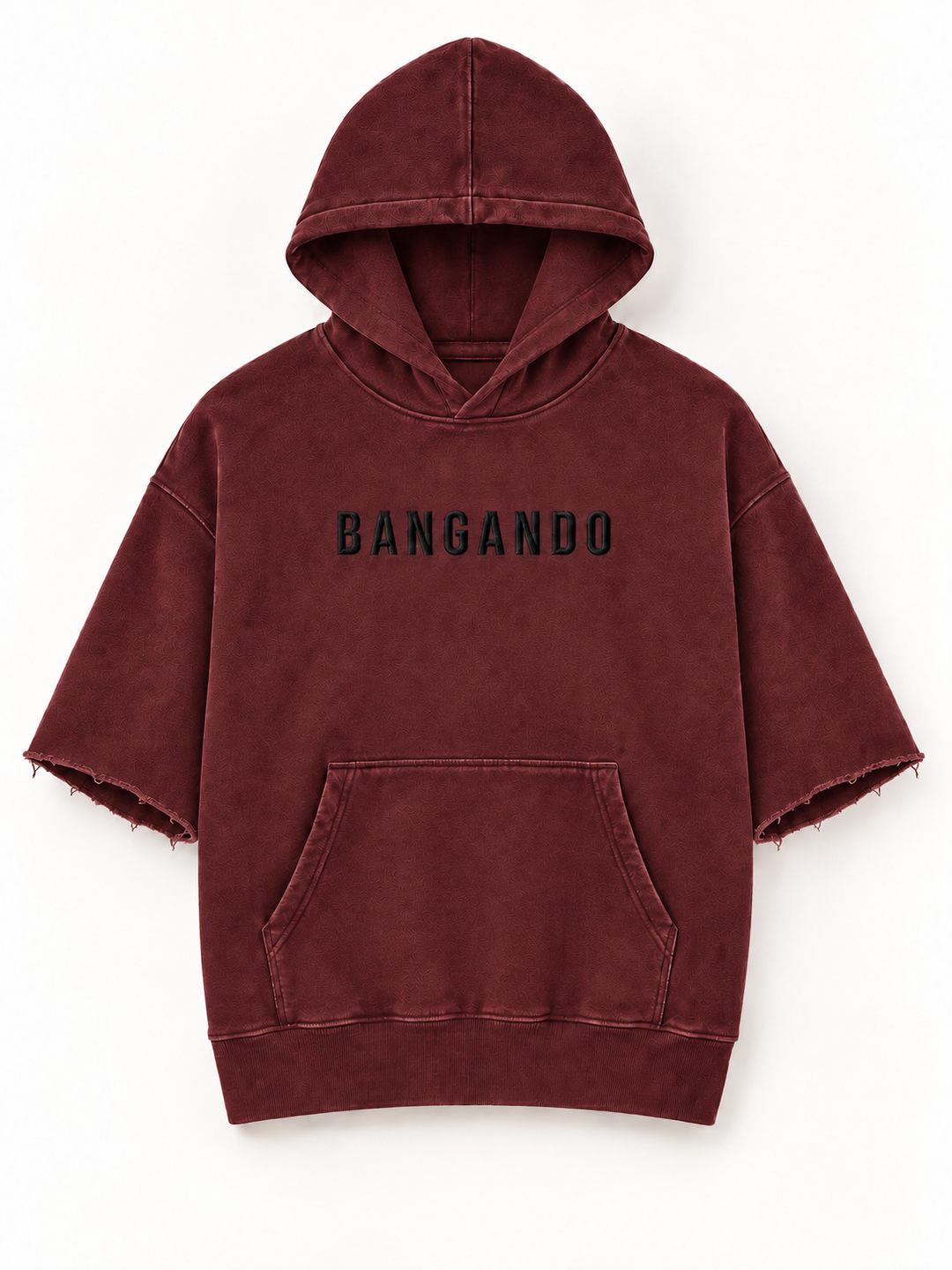 Bangando Hoodie Poncho Raw Edge